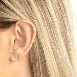 Trinity Bezel Stud Earrings | Kate Morgan Designs
