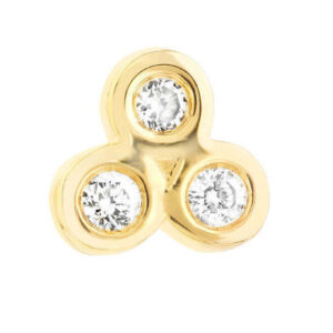 Trinity Bezel Stud Earrings | Kate Morgan Designs