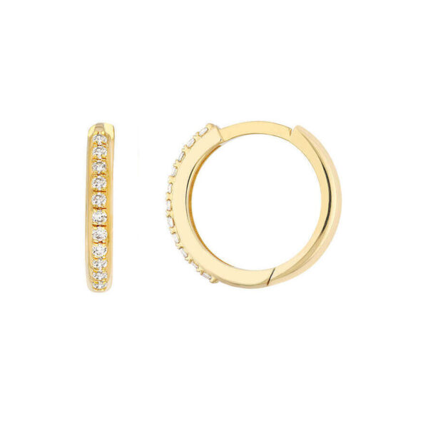 Diamond Huggie Hoop Earring | Kate Morgan Designs