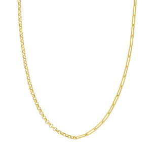 50/50 Rolo & Paperclip Necklace
