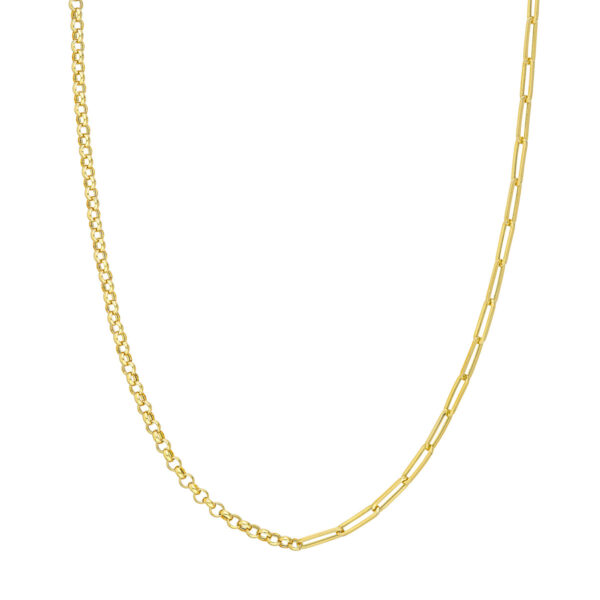 50/50 Rolo & Paperclip Necklace