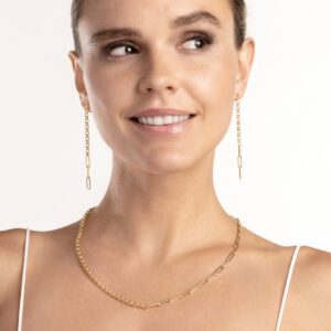 50/50 Rolo & Paperclip Necklace