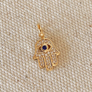 Hamsa Hand & Evil Eye Charm Pendant