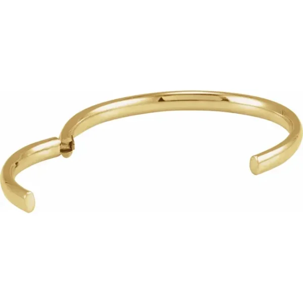 14k Gold Hinged Cuff Bracelet - Image 2
