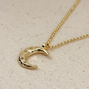 Gold Filled Crescent Moon Necklace