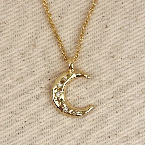 Gold Filled Crescent Moon Necklace